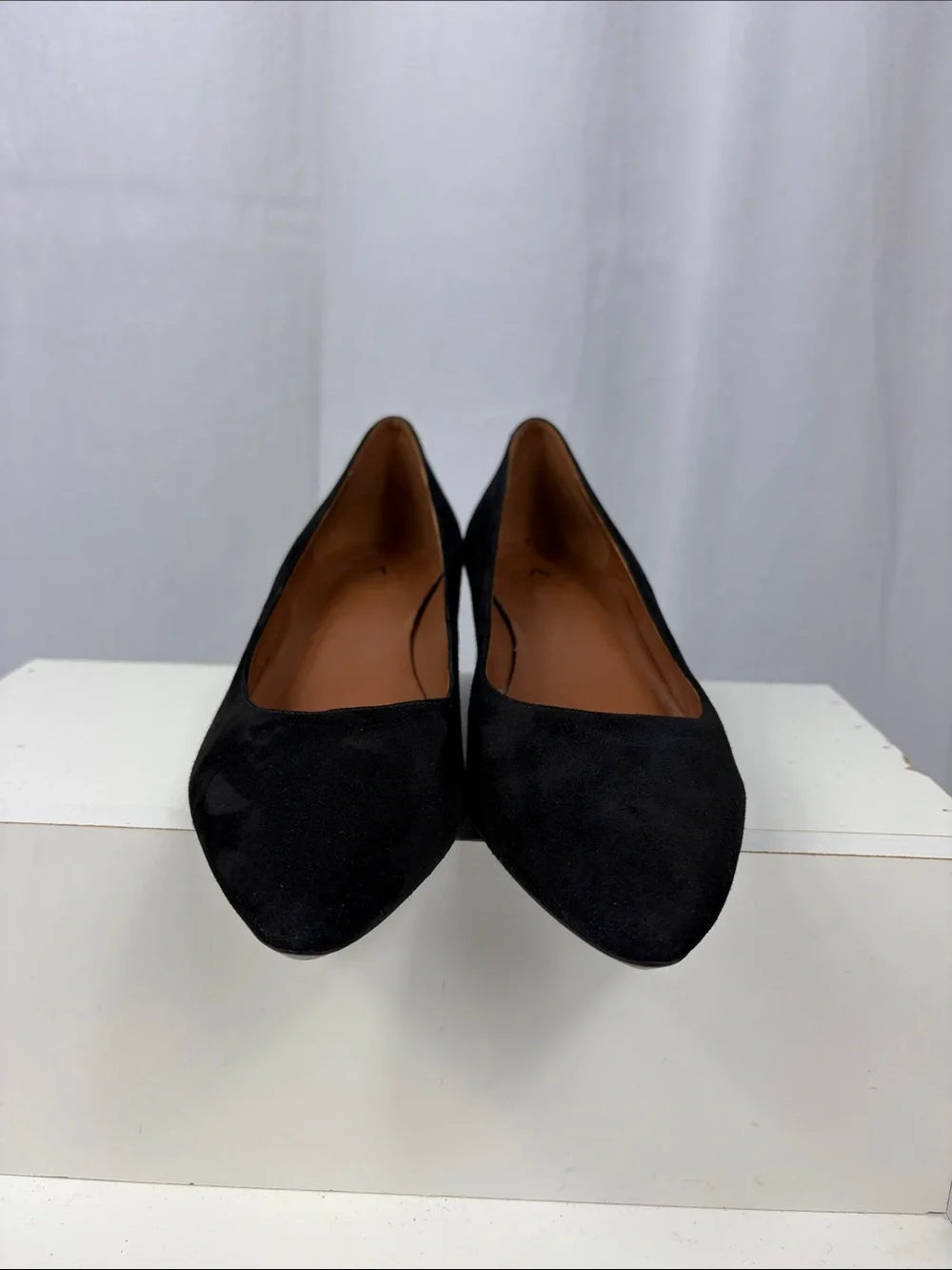 Aquatalia Pasha Suede‎ Block Heel in Black.